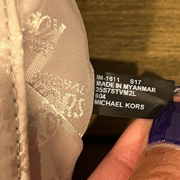 Michael Kors baby blue jet set messenger crossbody adjustable strap bag - Picture 10 of 14